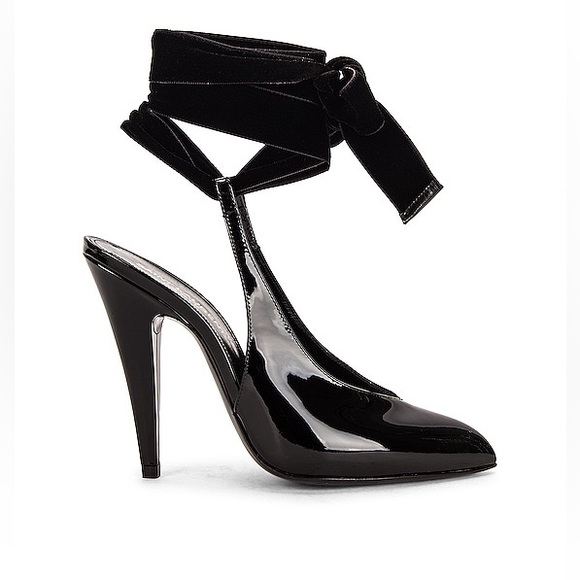 SAINT LAURENT
Kika Lace Up Slingback Heels - Picture 5 of 5